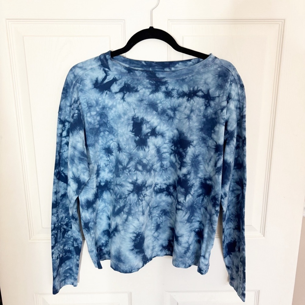 Old Navy Blue Tie Dye Long Sleeve Tee Size Small